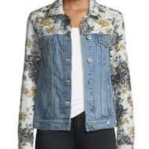 Jean Jacket with Floral Embossing